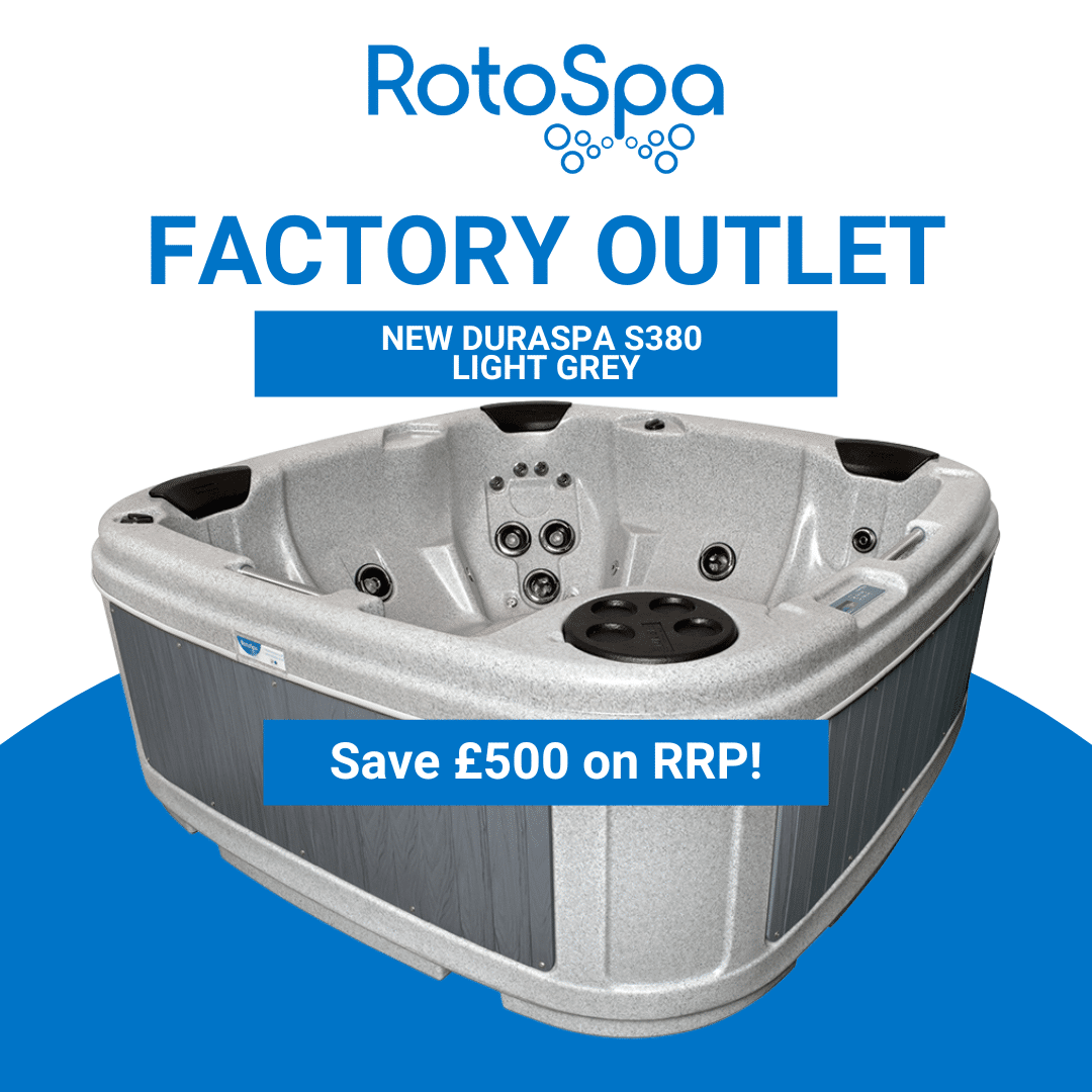 Brand New Light Grey RotoSpa DuraSpa S380 - Save £500 on RRP! 1 New DuraSpa s380 Light Grey Factory Outlet